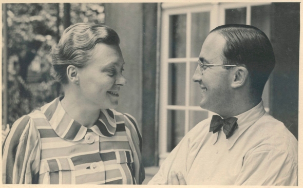 Elfriede and Johannes Höber at home in Düsseldorf in 1938, a few months before leaving Germany permanently to live in the United States.
